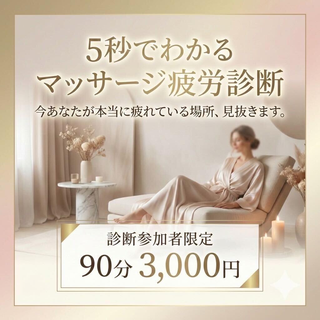 5秒でわかる マッサージ疲労診断